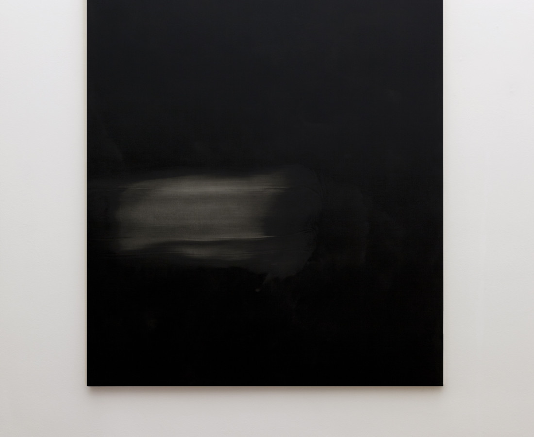 Mauro Vignando: Black painting, 2015, 190 x 150 cm, acrilico su supporto in legno
