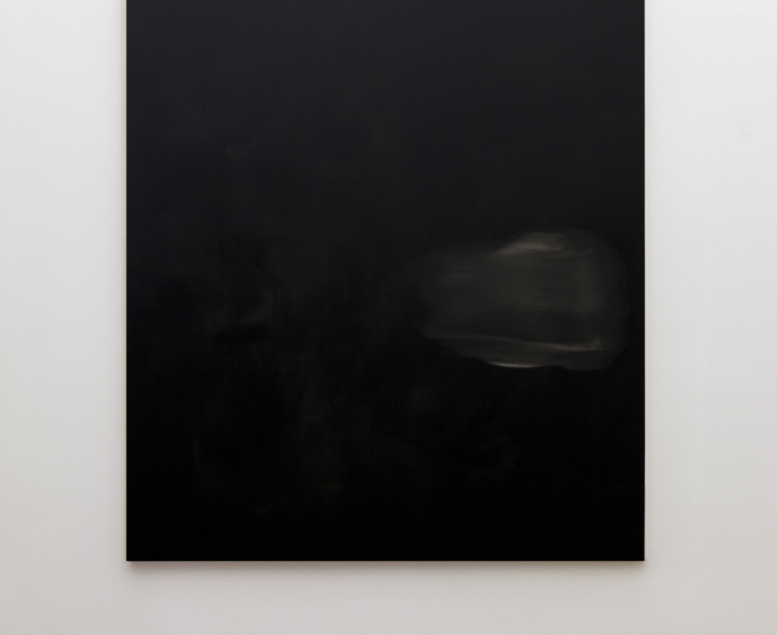 Mauro Vignando: Black painting, 2015, 100 x 80 cm, acrilico su supporto in legno