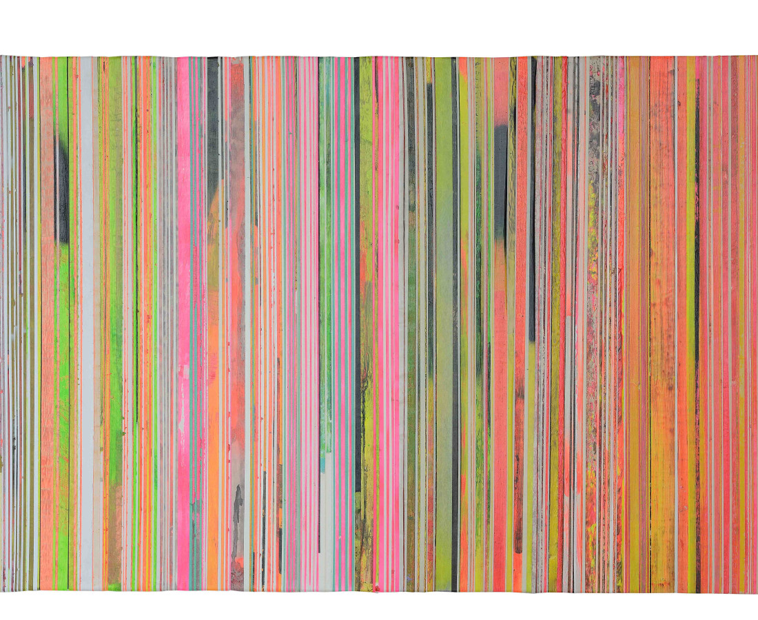 Paolo Bini: Untitiled, 2015, 100 x 150 cm, acrilico su nastro carta su tela