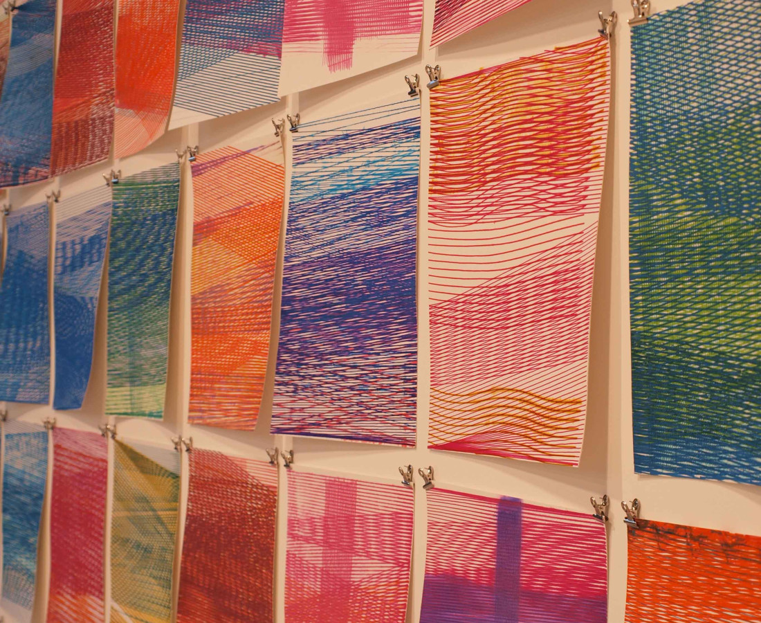 Patrick Tabarelli: Ubiquity – ABC-ARTE Contemporary art Gallery – 2015 [M], 2015, 200 x 400 cm - 78 3/4 x 157 1/2 in, particolare, acquarello liquido e acrilico su carta cotone