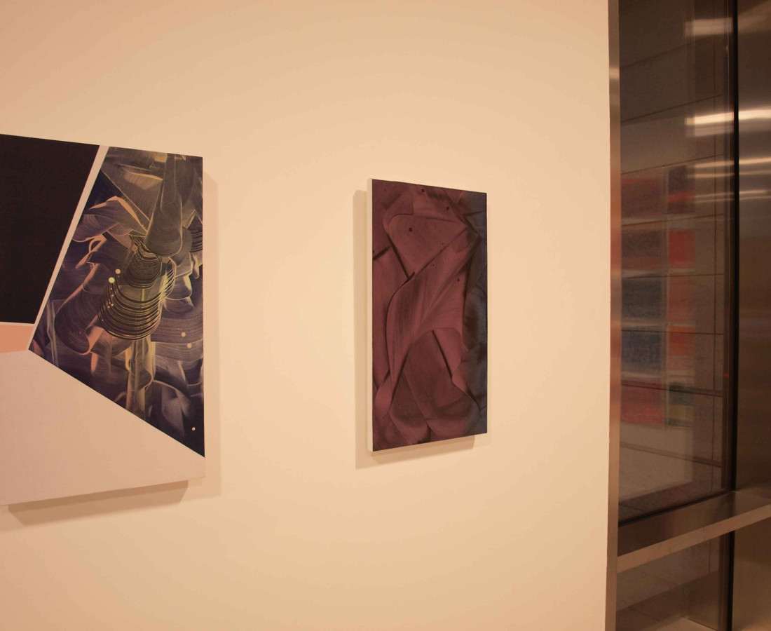 Patrick Tabarelli: Ubiquity – ABC-ARTE Contemporary art Gallery – 2015 Zero-Om, 2012, 60 x 35 cm - 23 5/8 x 13 3/4 in, olio, alchidico, gel acrilico su tela Unconnected, 2012, 60 x 35 cm - 23 5/8 x 13 3/4 in, olio e alchidico su tela