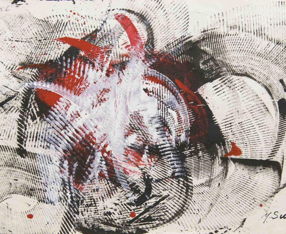 Yasuo Sumi, 1963, Senza titolo, 37x52 cm, opera su carta