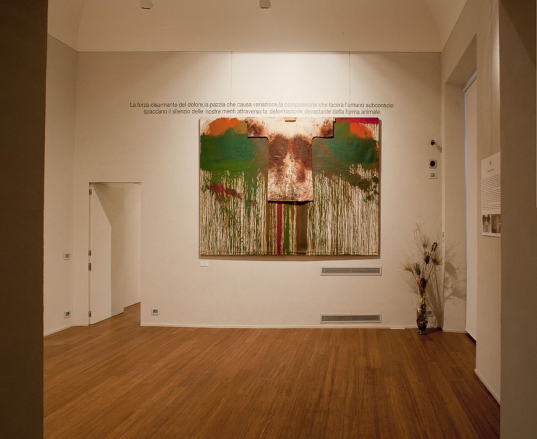 Hermann Nitsch: Untitled, 1989, 200 x 300 cm, 78,74 x 118, 11 inches inc, tecnica mista su tela