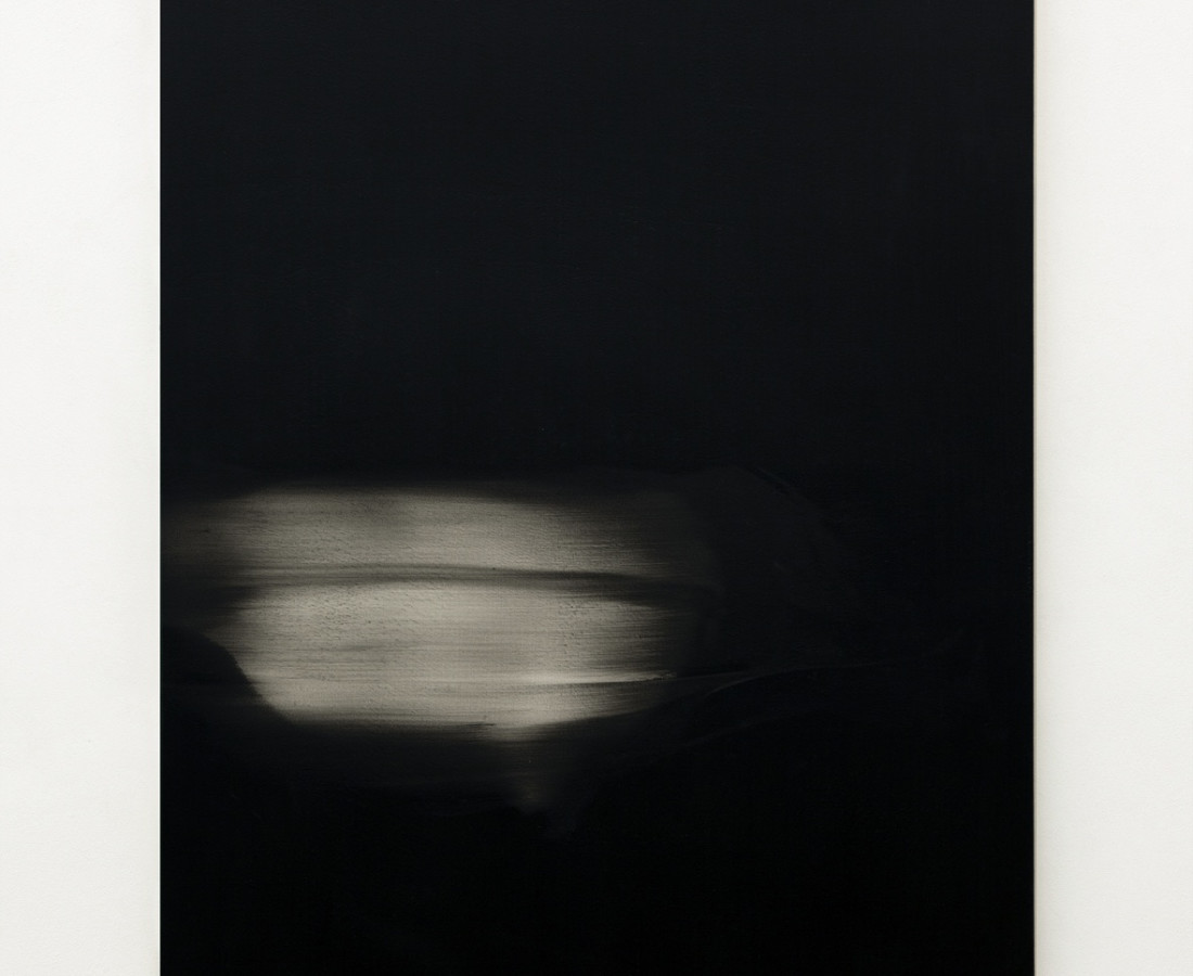 Mauro Vignando: Black painting, 2015, 100 x 80 cm, acrilico su supporto in legno