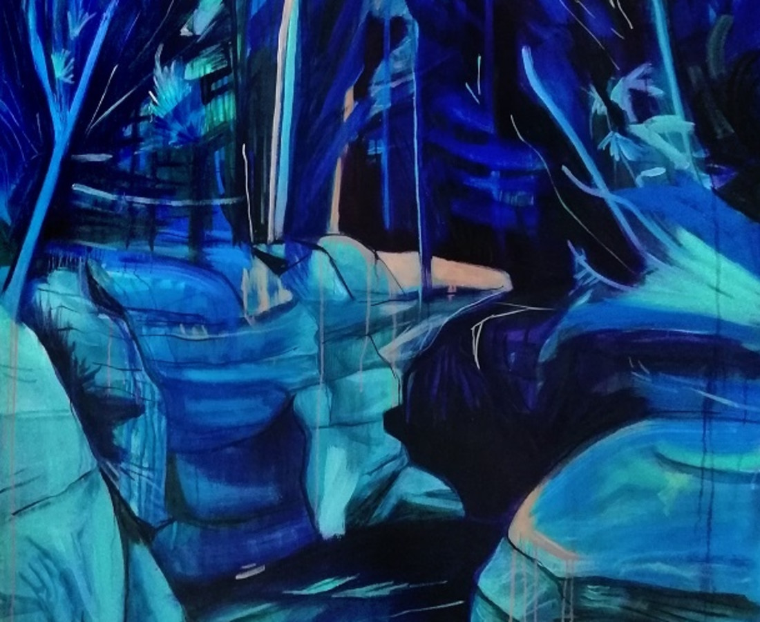 Lucy Smallbone, Blue Vista, Oil on canvas, 150 x 130 cm, 2018