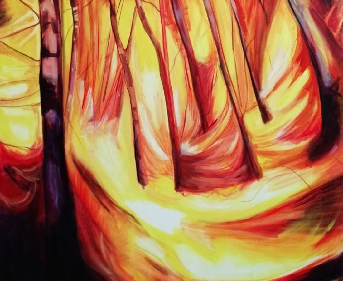 Lucy Smallbone, Fire, Oil on canvas, 150 x 130 cm, 2018