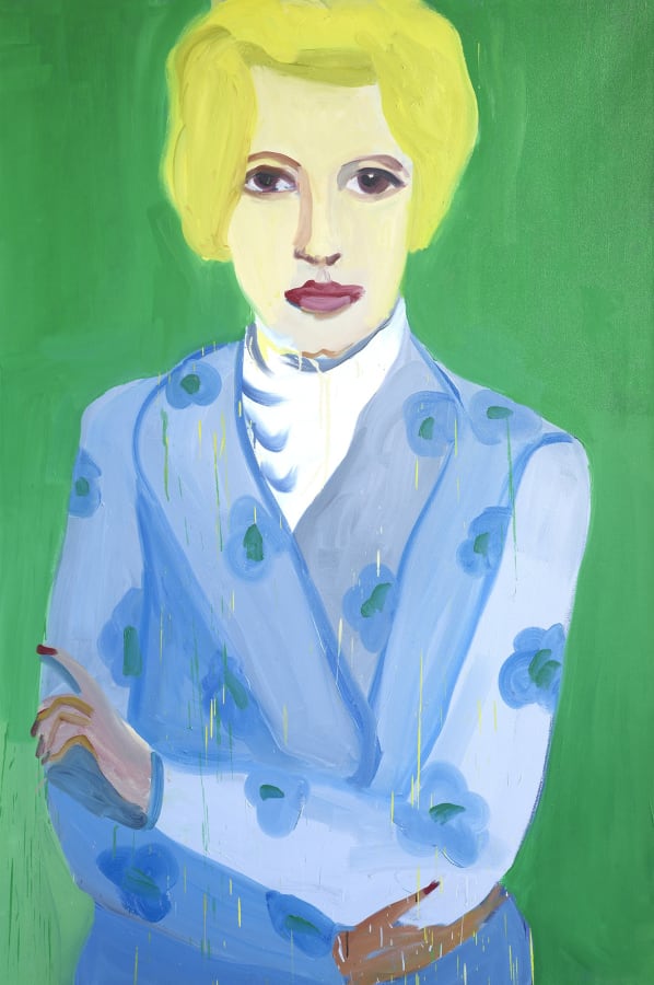 Shelley Adler, Blonde in Floral Suit (Jacqueline Lamba), 2020