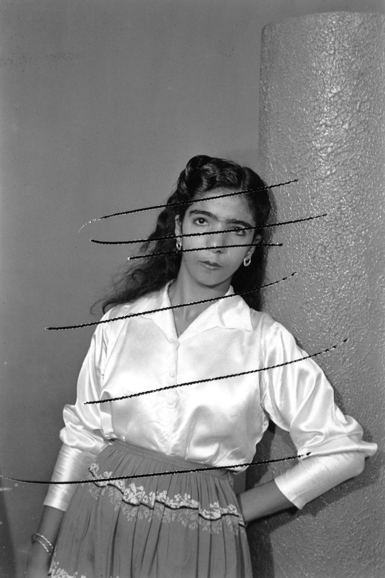Damaged Negatives: Scratched Portrait of an anonymous woman, 2012