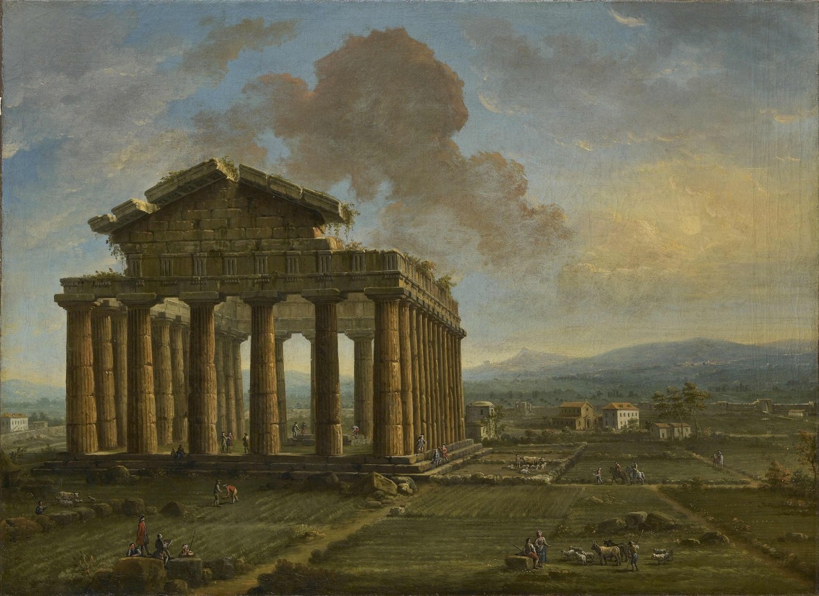 Antonio Joli Temple Of Poseidon At Paestum Late 1750s Robilant