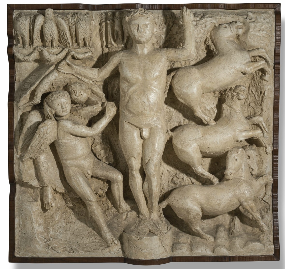 <span class="artist"><strong>Marino Marini</strong></span>, <span class="title"><em>Quadriga (Rilievo per L'Arengario di Milano No. 3)</em>, 1938</span>