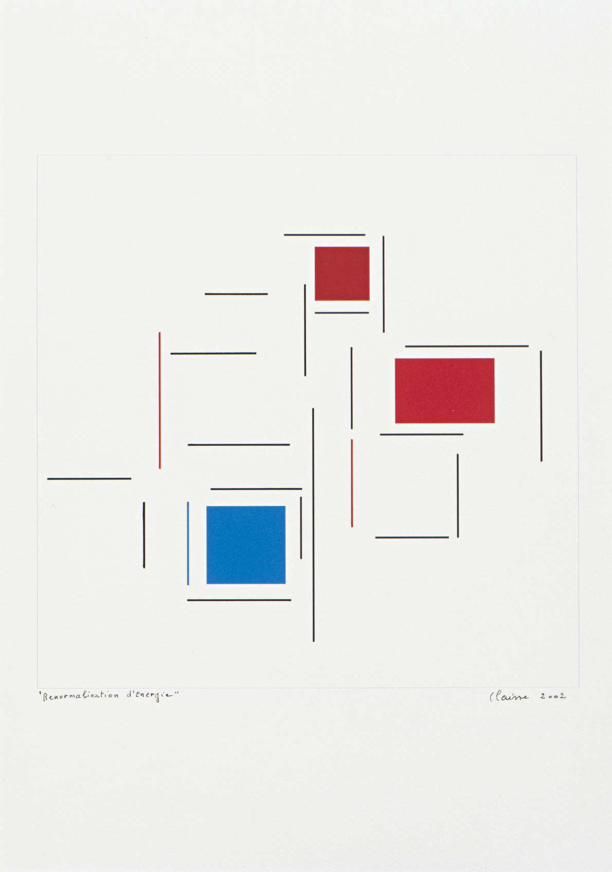 Geneviève Claisse, Renormalisation d'Energie, 2002