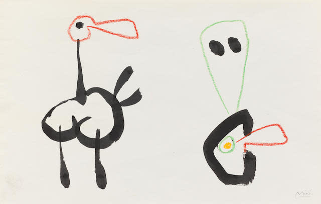 Joan Miró, Sans titre. Projet pour 'Ubu Roi' , 1953