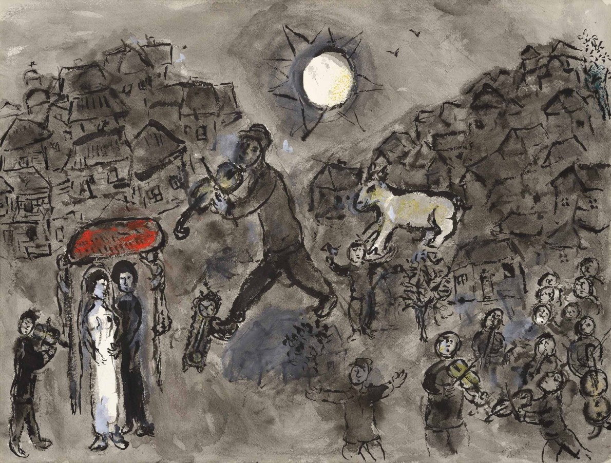 Marc Chagall, Le violiniste du mariage, c.1975
