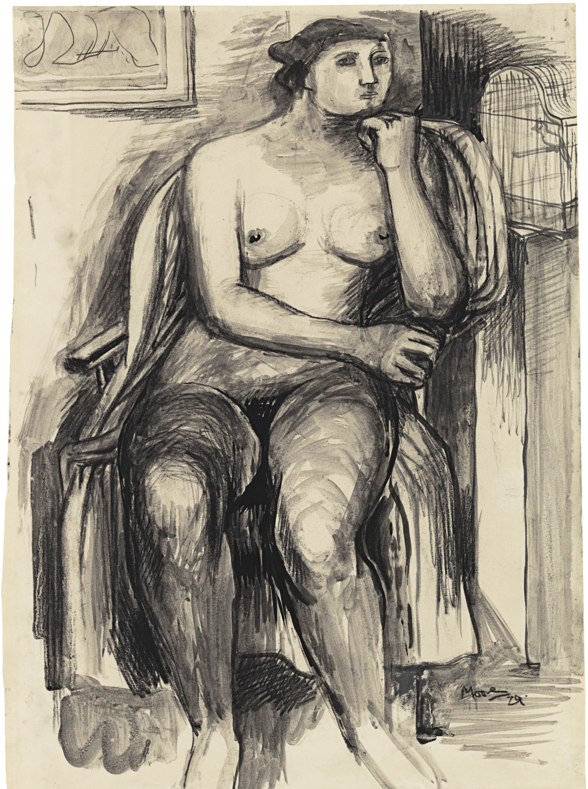 Henry Moore, Seated Female Nude, 1929