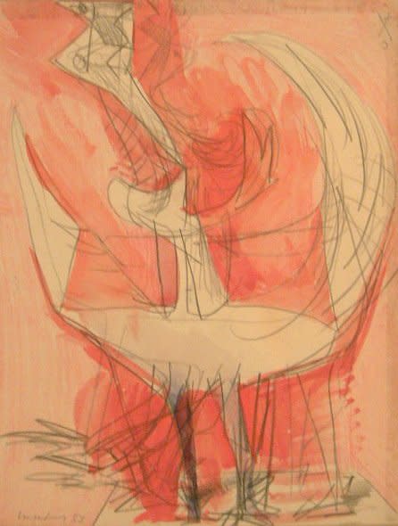 Bernard Meadows, Drawing for sculpture, 1955