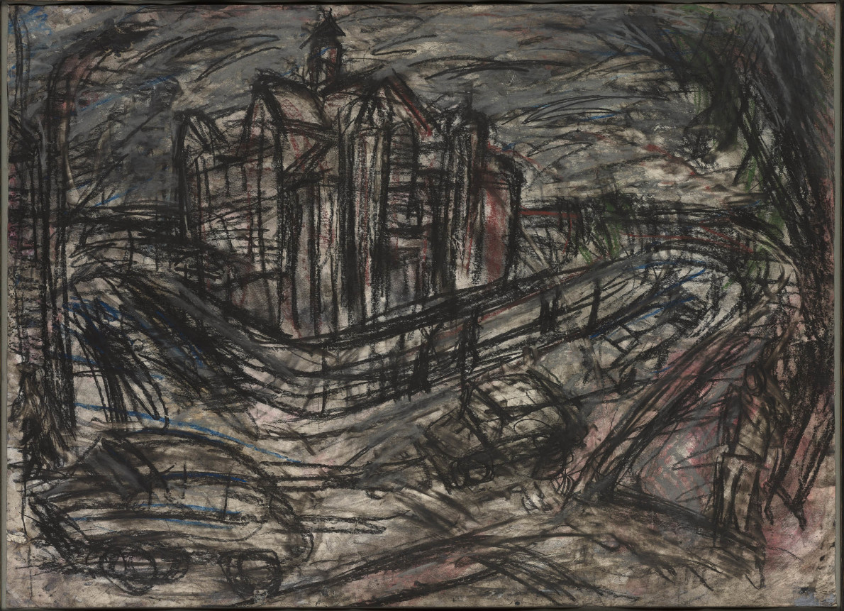 Leon Kossoff, School Building, Willesden I, 1980