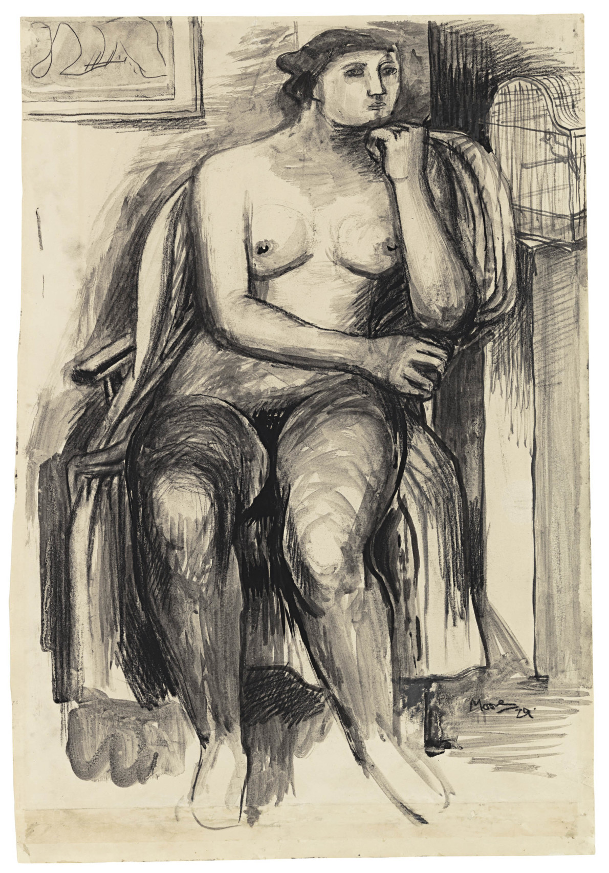 Henry Moore, Seated Female Nude, 1929