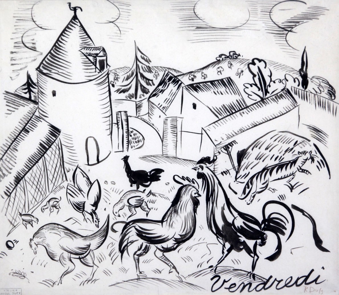 Raoul Dufy, Cour de ferme, 'Vendredi', 1910