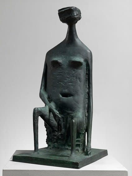 Kenneth Armitage, Seated woman with square head (double base), Conceived 1955, cast 1986