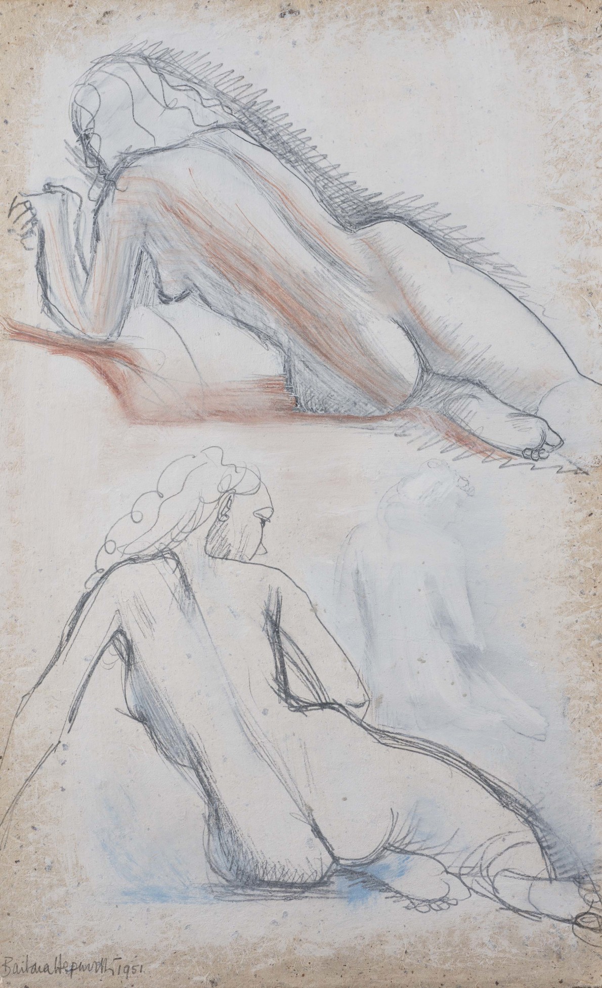 Barbara Hepworth, Two studies of a girl on white, 1951