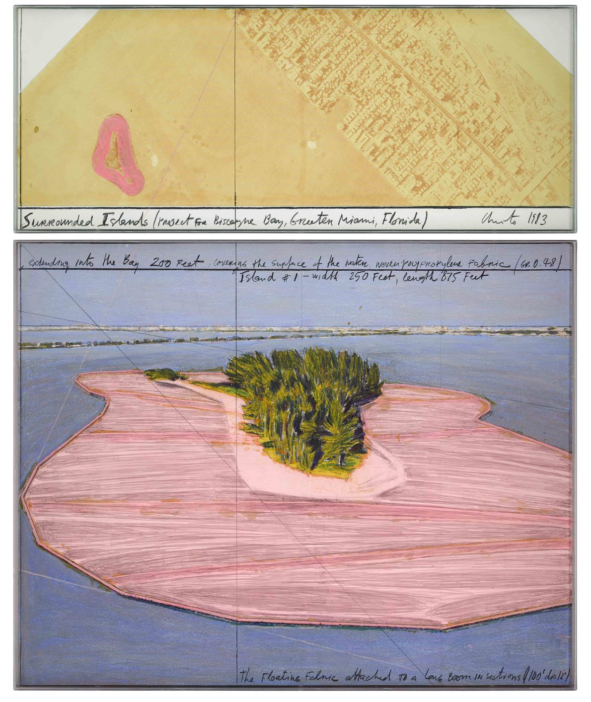Christo, Surrounded Islands (Project for Biscayne Bay, Greater Miami, Florida), 1983