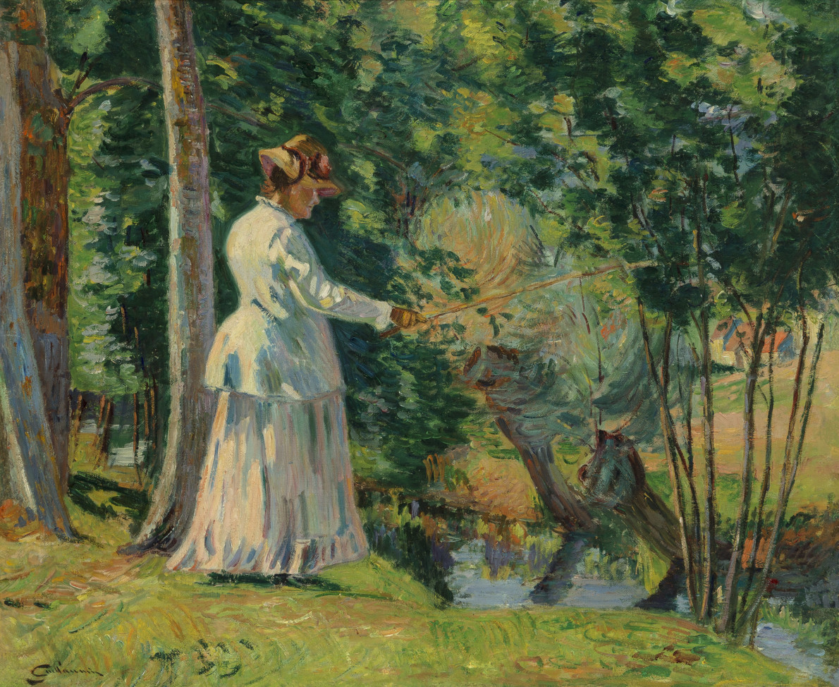 Jean Baptiste Armand Guillaumin, Madame Guillaumin pêchant, c.1894