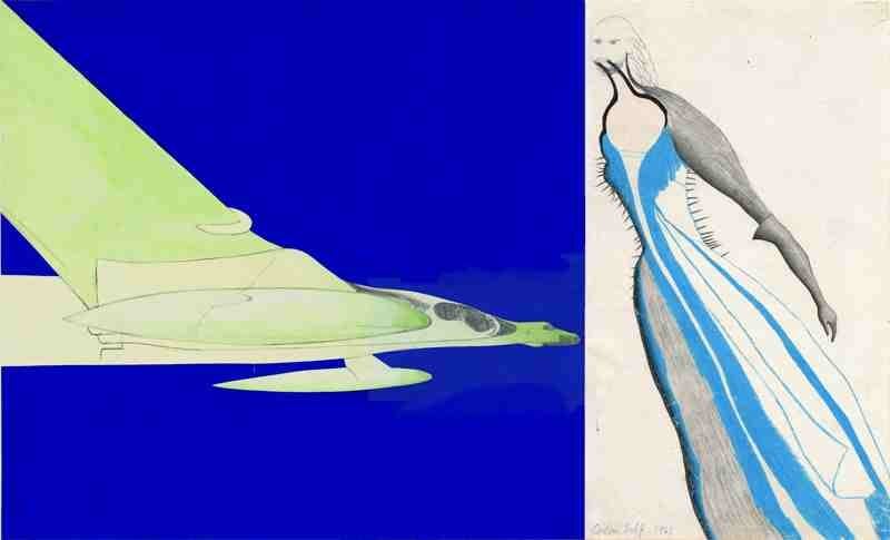 Colin SELF - Waiting Woman with Nuclear Bomber, 1963