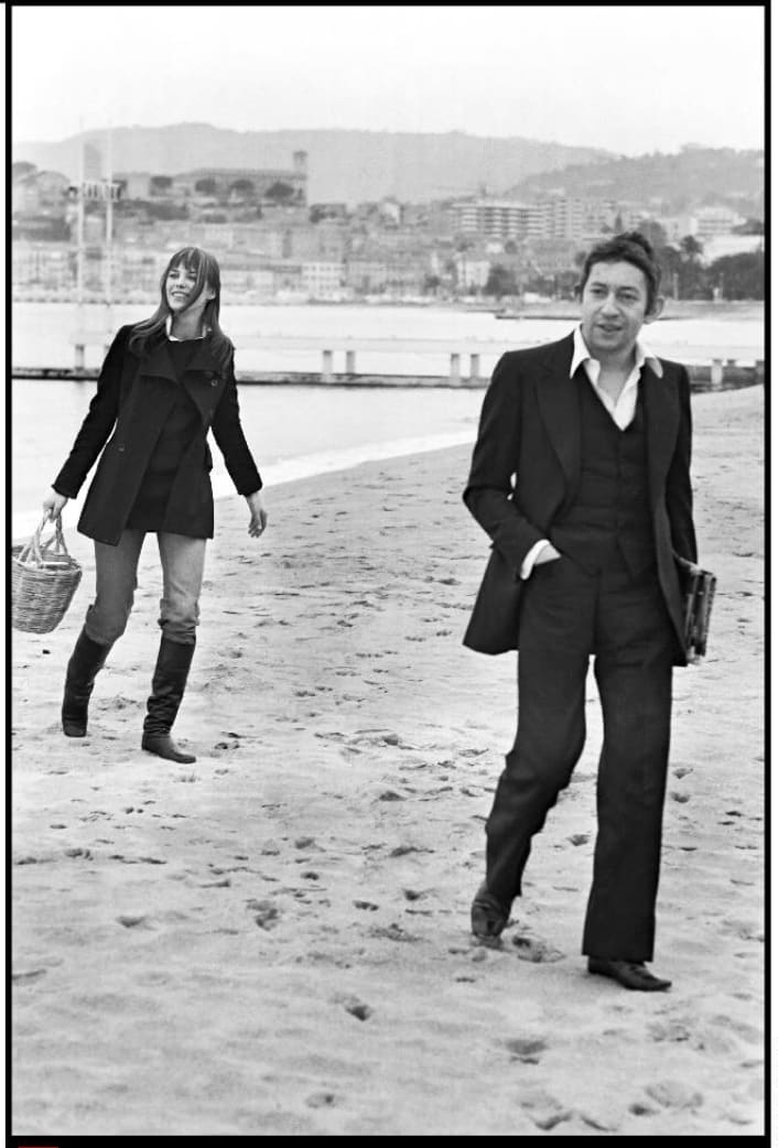 Serge Gainsbourg et Jane Birkin sur la Croisette, 1969
