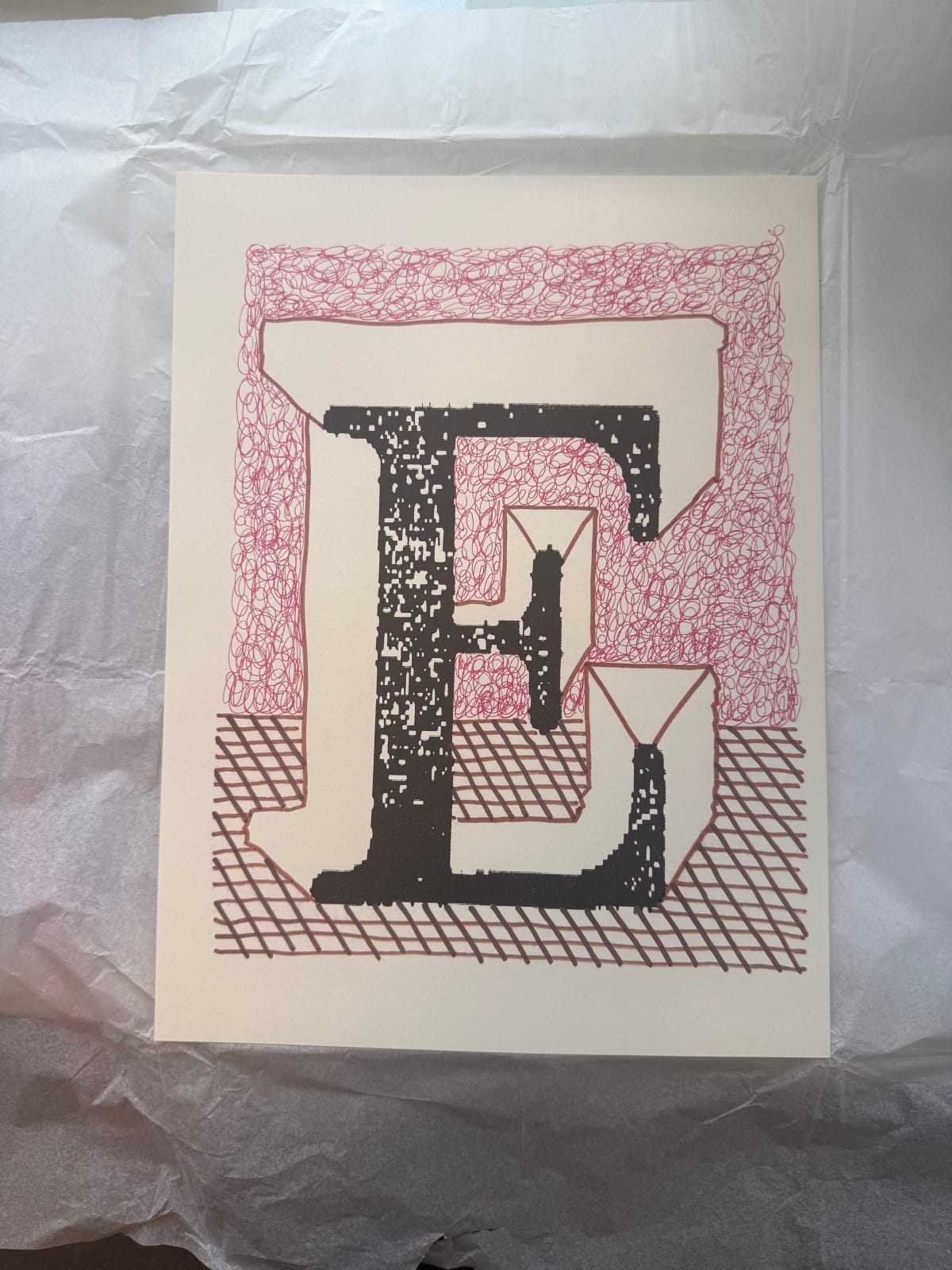 'E' from 'Hockney's Alphabet', 1991