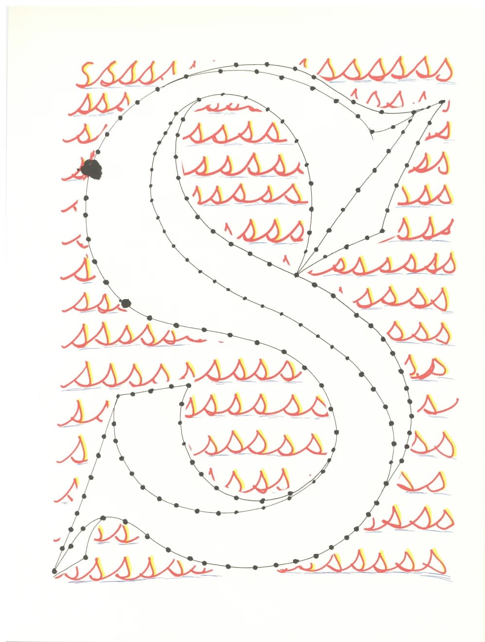 'S' from 'Hockney's Alphabet' , 1991