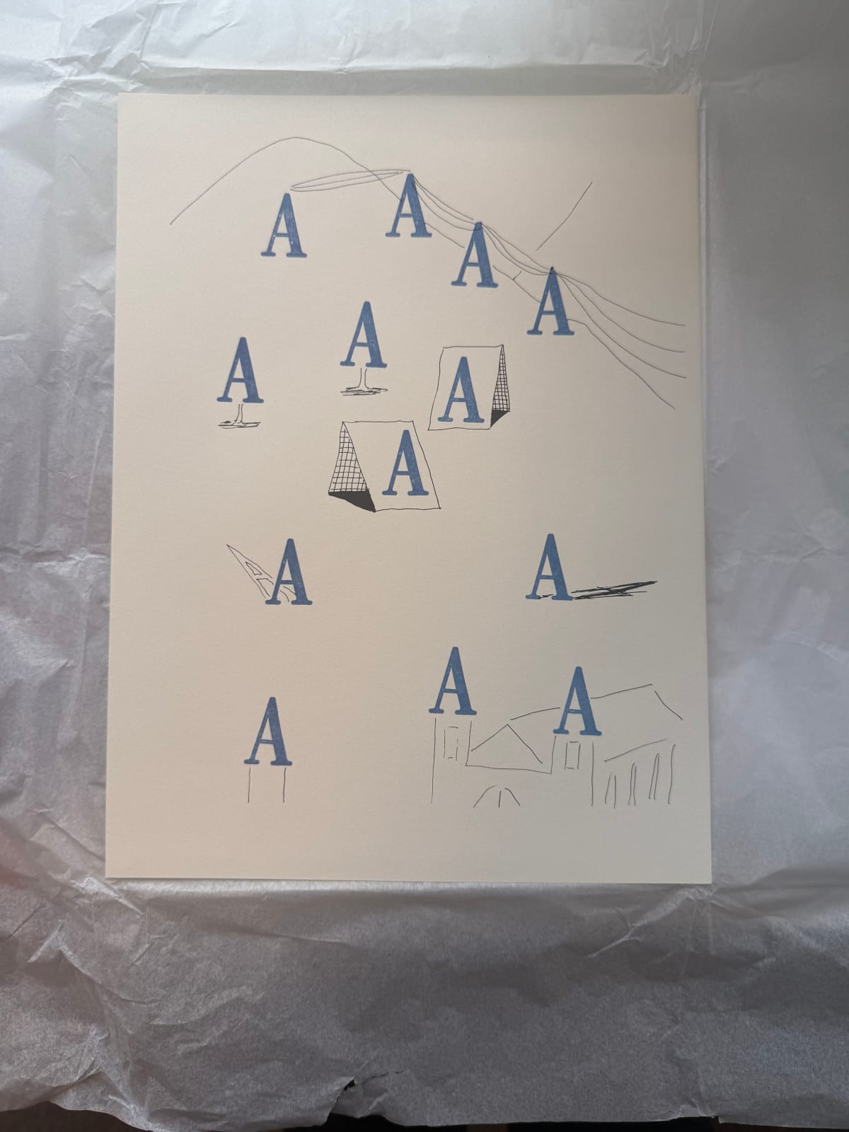 'A' from 'Hockney's Alphabet', 1991