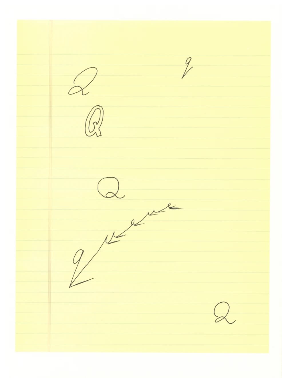 'Q' (ii) from 'Hockney's Alphabet', 1991