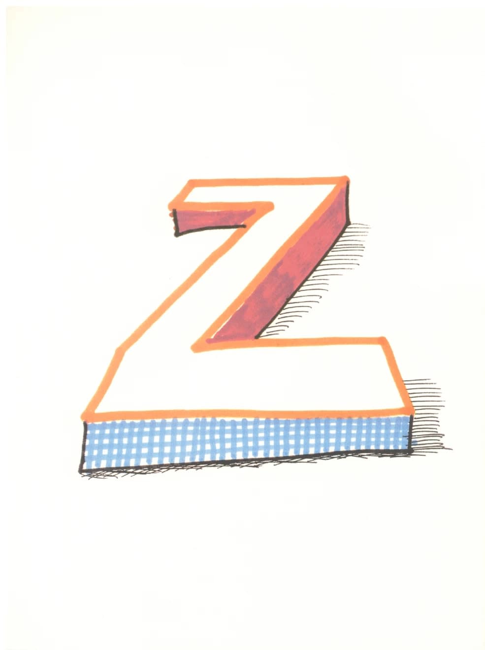'Z' from 'Hockney's Alphabet', 1991