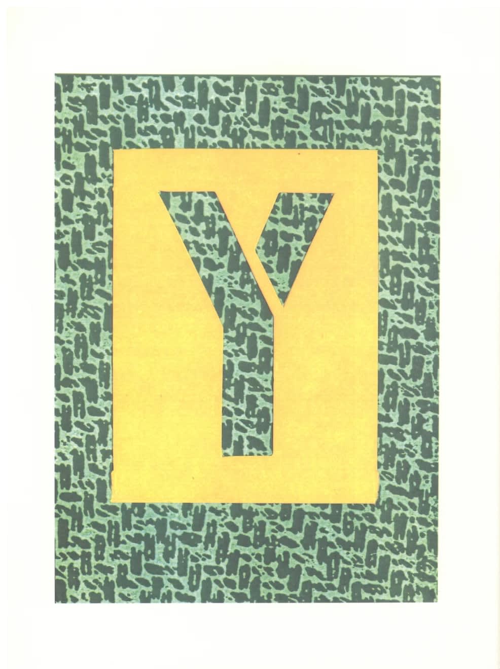 'Y' from 'Hockney's Alphabet', 1991