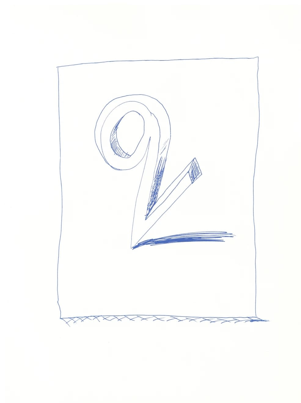 'Q' (I) from 'Hockney's Alphabet', 1991