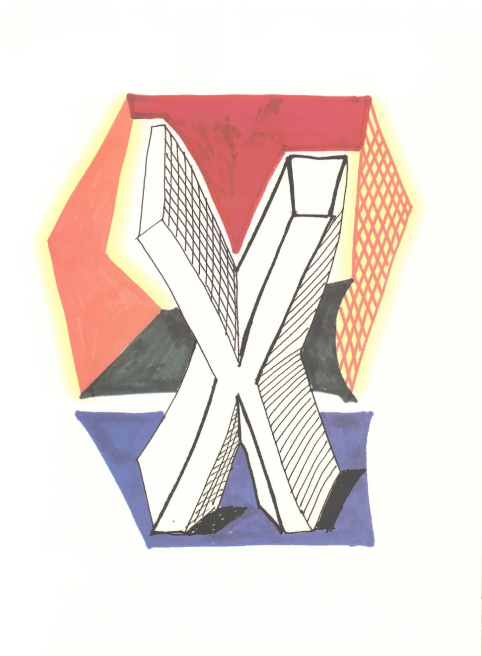 'X' from 'Hockney's Alphabet', 1991