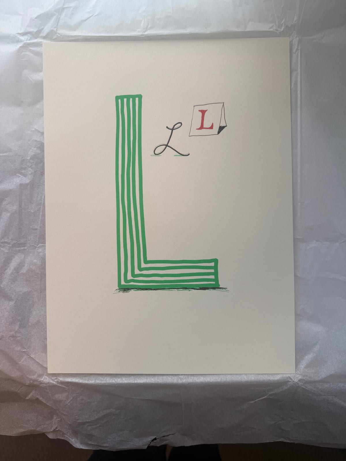 'L' from 'Hockney's Alphabet', 1991