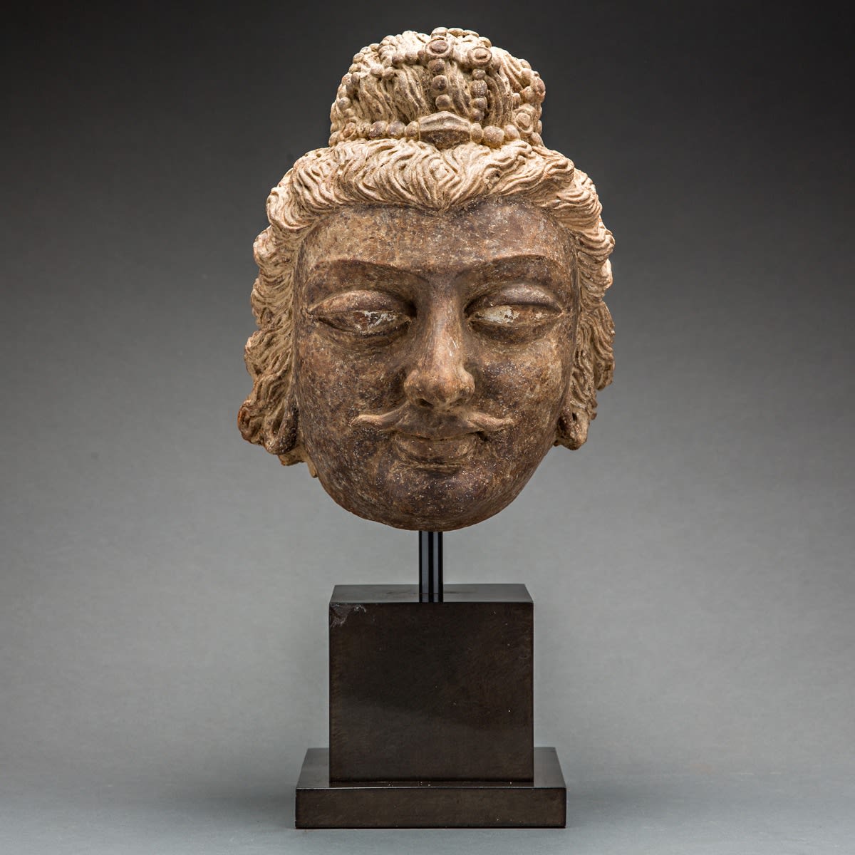 Gandhara Stucco Head of a Bodhisattva, 100 CE - 300 CE