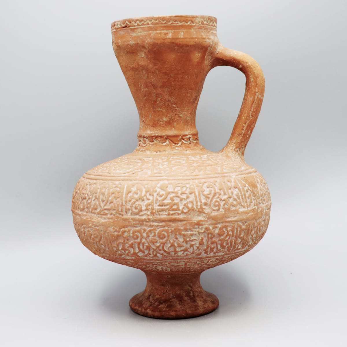 Massive torqouise glazed Islamic ceramic jar, ca. 12th.-13th