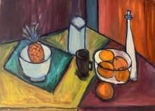 Still life with pineapple