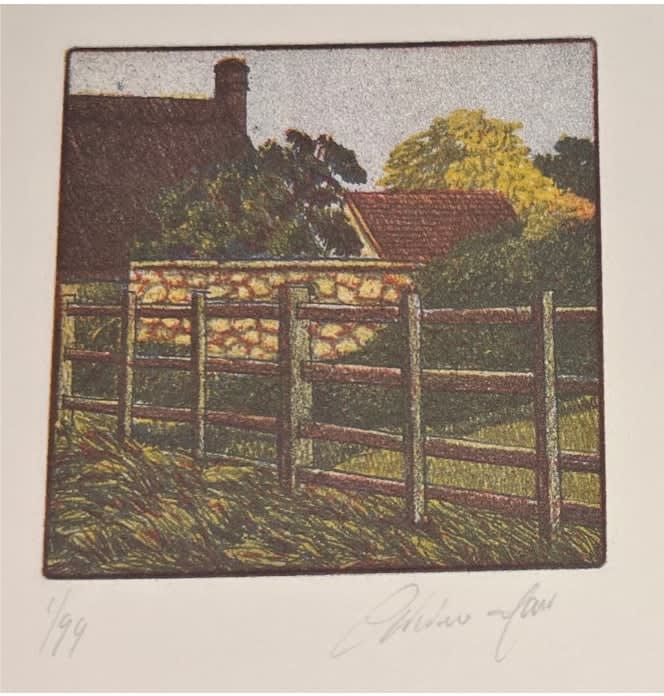 Fence in field