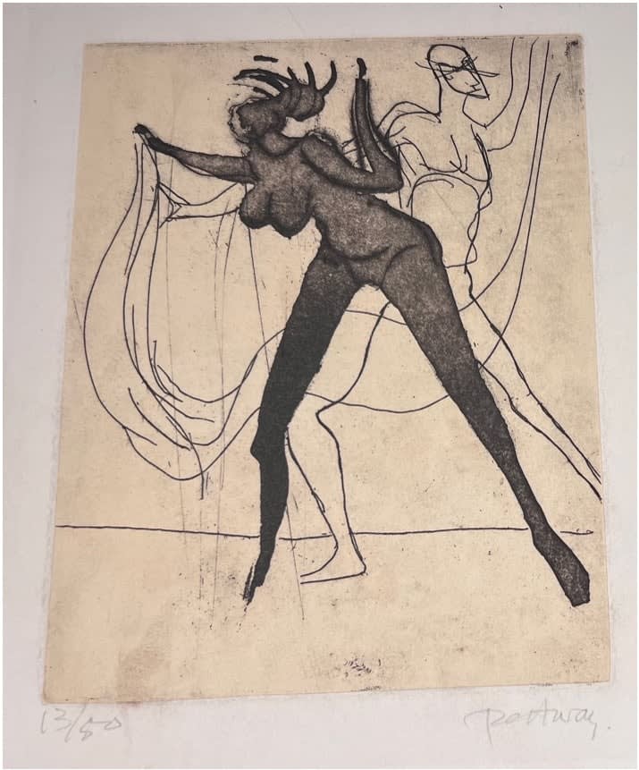 Two Abstract Nude Female Figures
