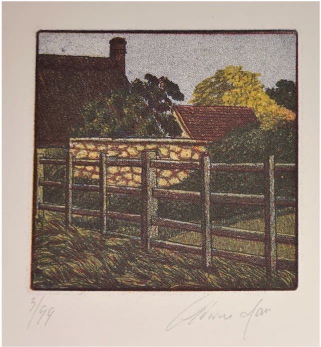 Fence in field