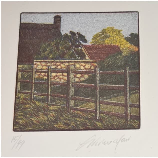 Fence in field