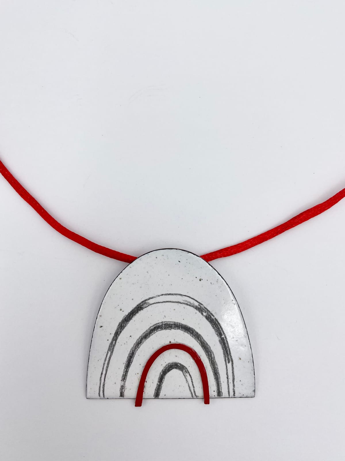 Rachel Brown Arch Pendant with Red Line 2023 Contemporary Applied Arts