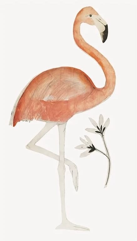 Beatrice Forshall Flamingo Unframed Cricket Fine Art