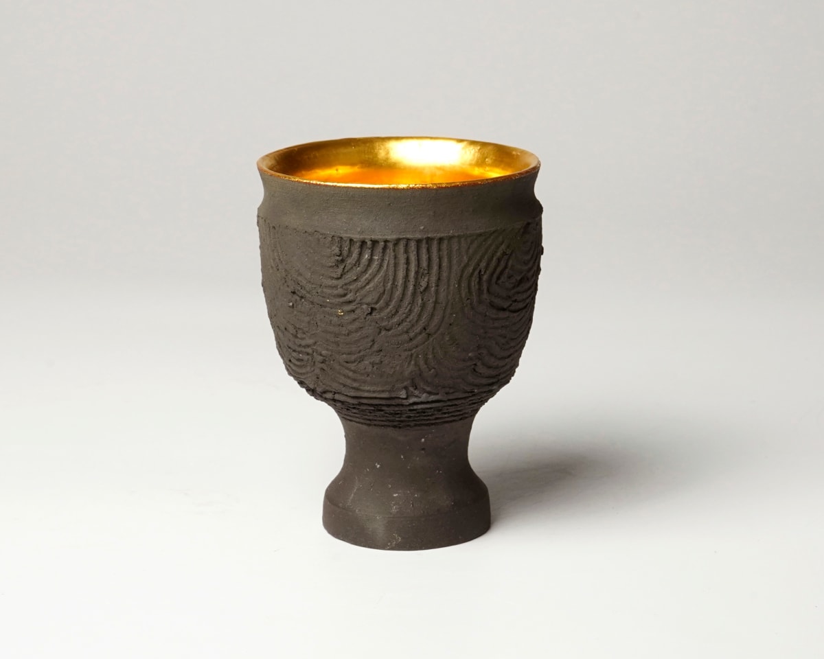 柳瀬美術店 / 10代 楽 旦入「嶋台杯-1」共箱[RAKU Tannyu 10th