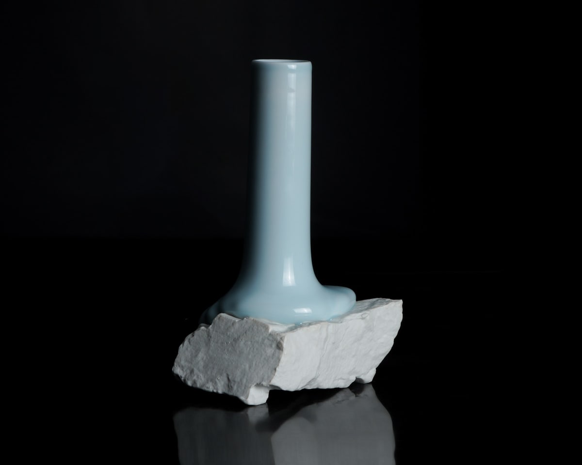 青磁 海律 壺 箱付Decorative Vase Seiji daiichiarts-japanesemodernart-