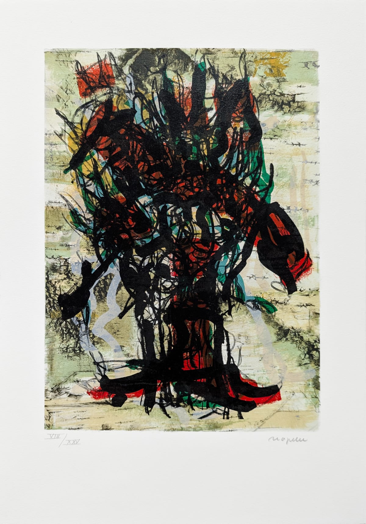 Hibou（リオペラ）maeght Riopelle フレンチアートポスター Jean Paul Riopelle | HIBOUX | 16 November - 4 December 2023
