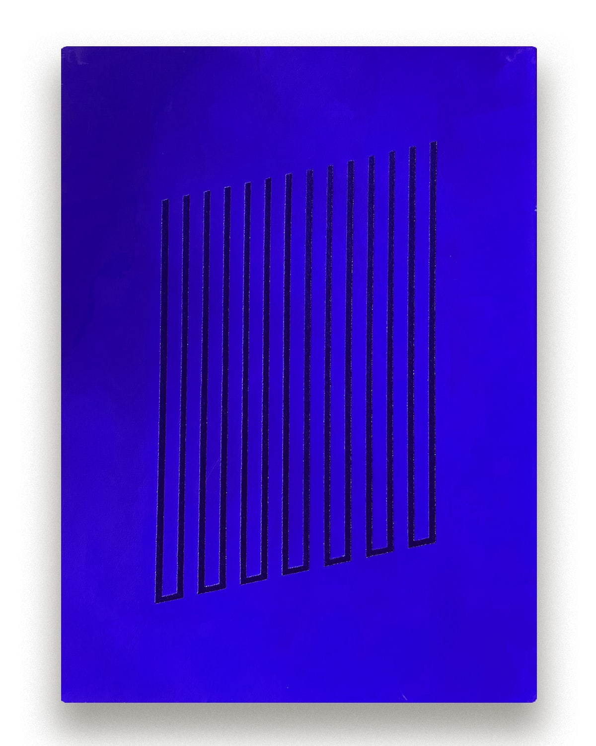 Embroidery (Judd), Blue, Number 6, 2019-2020